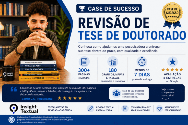 Revisão de tese de doutorado - case de sucesso da Insight Textual
