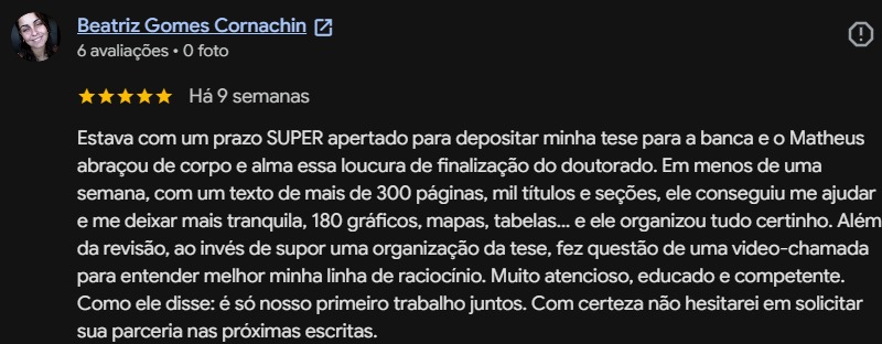 Revisão de tese de doutorado